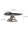 Enamel Jet Black & Silver Aluminium Cake Stand