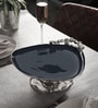 Enamel Jet Black & Silver Aluminium Cake Stand