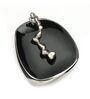 Enamel Black & Silver Aluminium Tissue Holder