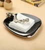 Enamel Black & Silver Aluminium Tissue Holder