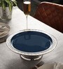 Enamel Versace Blue & Silver Aluminium Cake Stand