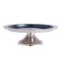 Enamel Versace Blue & Silver Aluminium Cake Stand