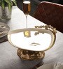 Enameled White & Gold Aluminium Cake Stand