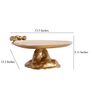 Enameled White & Gold Aluminium Cake Stand