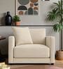 Enchant 2.0 Fabric 1 Seater Sofa In Silk Cream Colour
