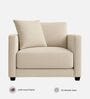 Enchant 2.0 Fabric 1 Seater Sofa In Silk Cream Colour