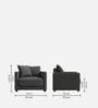 Enchant 2.0 Fabric 1 Seater Sofa In Steel Grey Colour