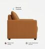 Enchant 2.0 Leatherette 1 Seater Sofa In Tan PU Colour