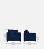 Enchant 2.0 Velvet 1 Seater Sofa In Celestial Blue Colour