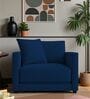 Enchant 2.0 Velvet 1 Seater Sofa In Celestial Blue Colour