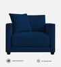 Enchant 2.0 Velvet 1 Seater Sofa In Celestial Blue Colour