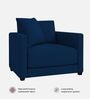 Enchant 2.0 Velvet 1 Seater Sofa In Celestial Blue Colour