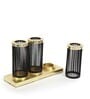 Enchante Set Of 3 Gold Mild Steel Table Tealight Candle Holders