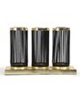 Enchante Set Of 3 Gold Mild Steel Table Tealight Candle Holders