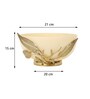 Enchanted Vine Glass Bowl in Cream and Gold