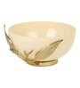Enchanted Vine Glass Bowl in Cream and Gold