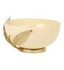 Enchanted Vine Glass Bowl in Cream and Gold