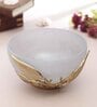 Enchanted Vine Glass Bowl in Grey and Gold