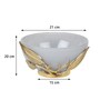 Enchanted Vine Glass Bowl in Grey and Gold