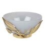 Enchanted Vine Glass Bowl in Grey and Gold