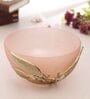Enchanted Vine Glass Bowl in Peach & Gold