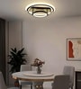 Encura 94W Modern LED Ceiling Chandelier 50cm, Dual Ring Halo Black Gold Design, Alexa Google Compatible Smart Chandelier, Luxury Lighting for Living Room Bedroom Dining Office