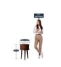 Solid Wood End Table in Brown Finish With Storage