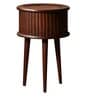 Solid Wood End Table in Brown Finish With Storage