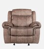 Enfield Fabric 1 Seater Manual Recliner In Brown Colour With Rocker