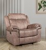 Enfield Fabric 1 Seater Manual Recliner In Brown Colour With Rocker