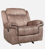 Enfield Fabric 1 Seater Manual Recliner In Brown Colour With Rocker