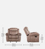 Enfield Fabric 1 Seater Manual Recliner In Brown Colour With Rocker