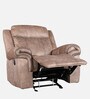Enfield Fabric 1 Seater Manual Recliner In Brown Colour With Rocker