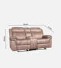Enfield Fabric 2 Seater Manual Recliner with Dual USB Port
