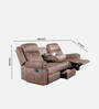 Enfield Fabric 3 Seater Manual Recliner with Dual USB Port