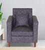 Brownline Interio Engage Fabric 1 Seater Sofa in Grey Colour