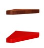 Engineered Wood Corner Wall Shelf in Brown Color