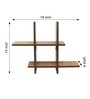 Engineered Wood Floating Laminated Wood Wall Shelf In Brown Colour