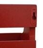 Set of 3 Engineered Wood 3 Pocket Floating Wall Shelf in Red Colour