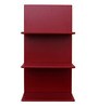 Engineered Wood 3 Tier Floating Wall Shelf in Red Colour