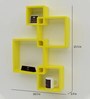 Engineered Wood Floating Wall Shelf in Yellow Colour