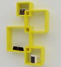 Engineered Wood Floating Wall Shelf in Yellow Colour