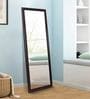 Framed Floor Rested Mirror In Maroon Colour