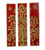 Engineered Wood Hand Painted Wooden Wall Art In Red