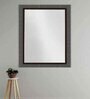 Engineered Wood Rectangle Wall Mirror in Brown Colour