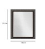 Engineered Wood Rectangle Wall Mirror in Brown Colour