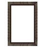 Brown Engineered Wood Artistic Wall Mirror