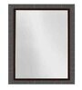 Engineered Wood Rectangle Wall Mirror in Brown Colour