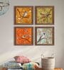 Assorted Birds Engineered Wood Framed Abstract Art Print (Set of 4)