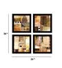 Black Engineered Wood Framed Abstract Art Print Set of 4